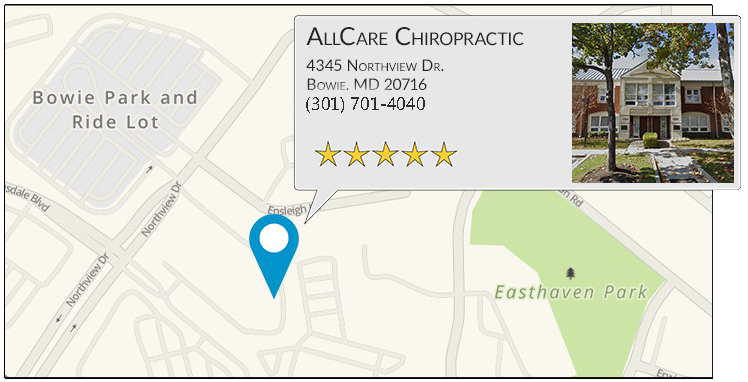 AllCare Chiropractic's Bowie office location on google map