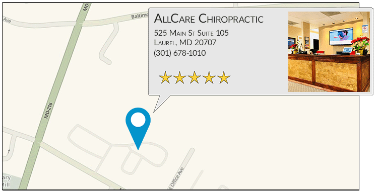 AllCare Chiropractic's Laurel office location on google map