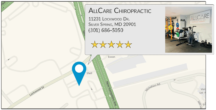AllCare Chiropractic's Silver Spring office location on google map
