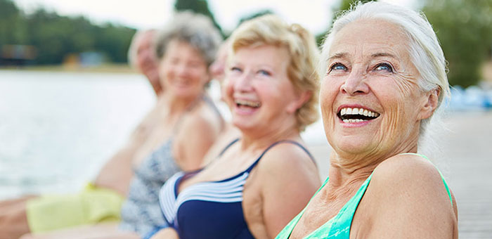 Group of senior woman happy and healthy after following lifestyle tips from Laurel chiropractor
