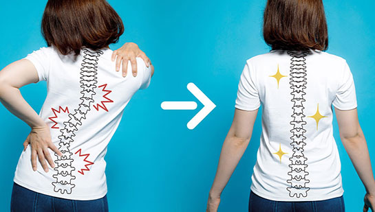Woman with good posture after chiropractic treatment from Laurel chiropractor